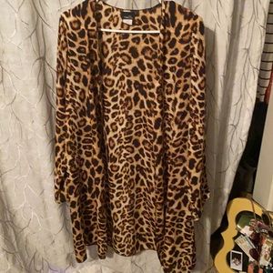 Long cheetah cover up